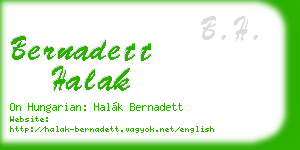 bernadett halak business card